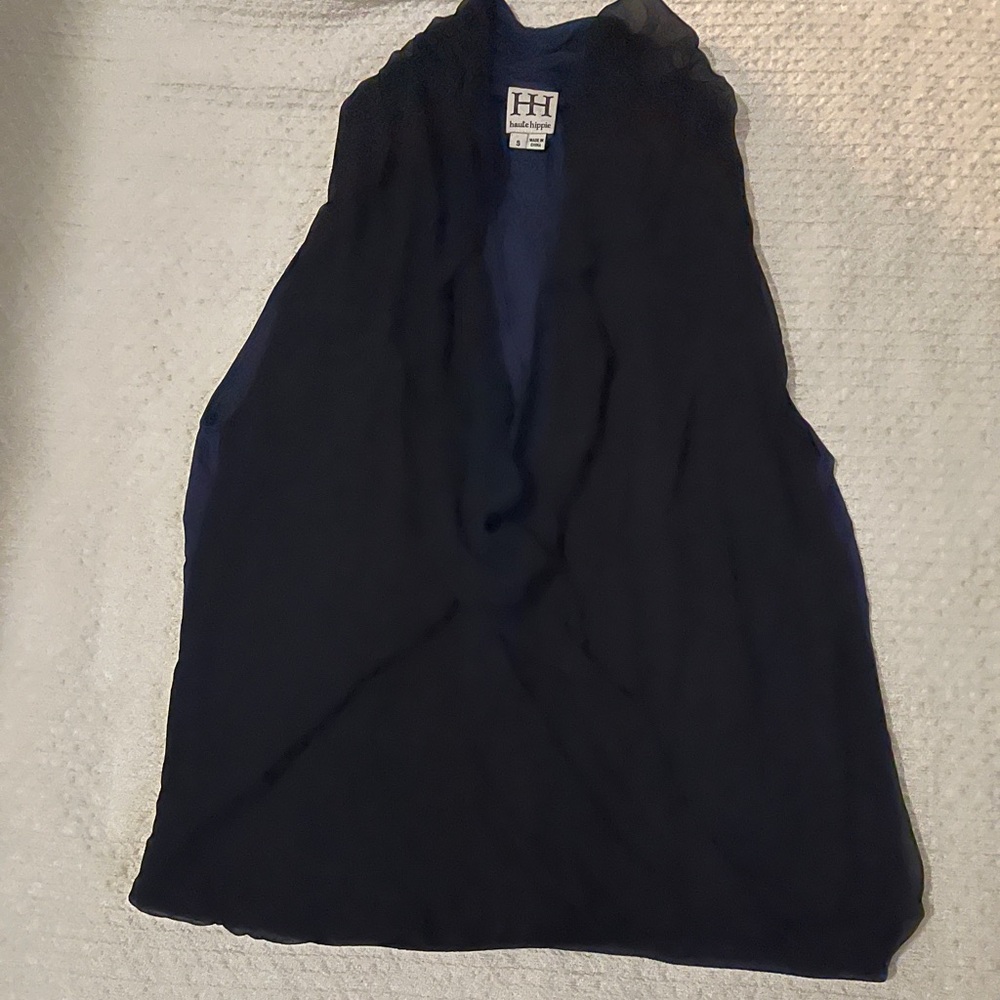 Haute Hippie Black and Navy Top